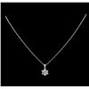 Image 2 : 14KT White Gold 1.25 ctw Diamond Pendant With Chain