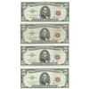 Image 1 : 1963 $5 Fine Red Seal Bill Lot of 4