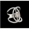 Image 1 : 1.41 ctw Diamond Ring - 14KT White Gold