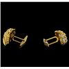 Image 2 : 0.80 ctw Diamond Cuff Links - 14KT Yellow Gold