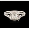 Image 2 : 18KT White Gold 1.09 ctw Diamond Ring