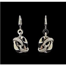 14KT White Gold 0.63 ctw Diamond Earrings