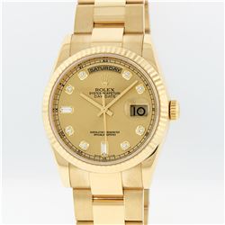 Rolex 18K Gold President Diamond DayDate Men's Watch