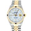 Image 1 : Rolex 18K Two-Tone 1.00 ctw Diamond and Sapphire DateJust Men's Watch