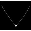 Image 2 : 0.45 ctw Diamond Pendant With Chain - 14KT White Gold