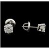Image 2 : 1.19 ctw Diamond Stud Earrings - 14KT White Gold
