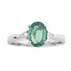 Image 1 : 1.98 ctw Alexandrite and Diamond Ring - 18KT White Gold