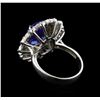 Image 3 : 4.13 ctw Tanzanite and Diamond Ring - 14KT White Gold