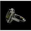 Image 3 : 12.73 ctw Alexandrite and Diamond Ring - 14KT White Gold