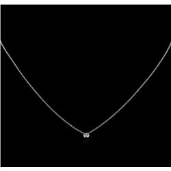 0.09 ctw Diamond Necklace - 14KT White Gold