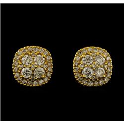 2.15 ctw Diamond Earrings - 14KT Yellow Gold