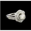 Image 2 : 14KT White Gold 1.72 ctw Diamond Ring