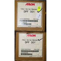 LOT OF TWO 60"X25YARD DPF 301 10OZ BANNER