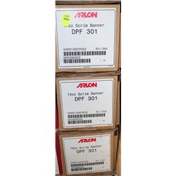 LOT OF 3 DPF301 10OZ SCRIM BANNER 30" X 25'