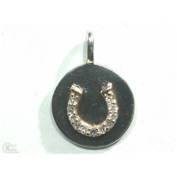 #17-STERLING SILVER & 14KT ROSE GOLD DIAMOND