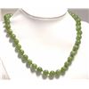 Image 1 : #4-STERLING SILVER NATURAL JADE NEPHRITE NECKLACE