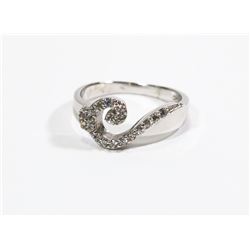 #25-STERLING SILVER CUBIC ZIRCONIA RING