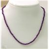 Image 1 : #22-STERLING SILVER NATURAL AMETHYST NECKLACE