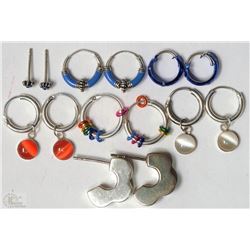 #46-ASSORTED STERLING SILVER 7 PAIR EARRINGS