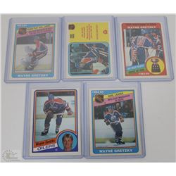 COLLECTION OF 5 WAYNE GRETZKY HOCKEY CARDS