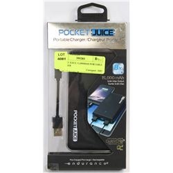 POCKET JUICE 15,000MAH PORTABLE CHARGER