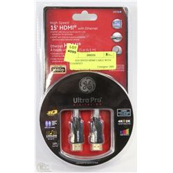 15' HIGH SPEED HDMI CABLE WITH ETHERNET