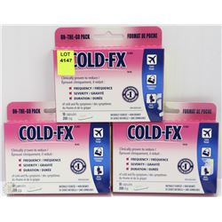 LOT OF THREE COLD-FX 18 CAPSULE PACKS