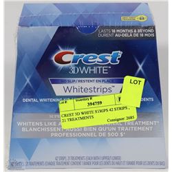 CREST 3D WHITE STRIPS 42 STRIPS , 21 TREATMENTS