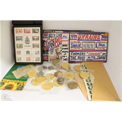ESTATE COLLECTION OF VINTAGE TOKENS AND STAMPS
