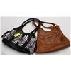 Image 1 : BUNDLE OF TWO NEW HAND BAGS ,1 BROWN ,1 PURPLE AND