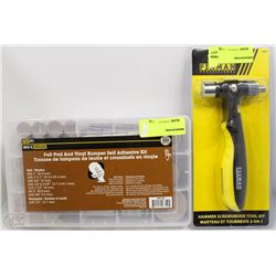 LOT WITH FIXMAN HAMMER SCREWDRIVER TOOL KIT AND