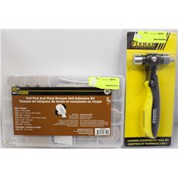 LOT WITH FIXMAN HAMMER SCREWDRIVER TOOL KIT AND
