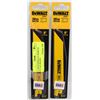 Image 1 : 2 PACK OF DEWALT 6" BI METAL SAWZALL BLADES