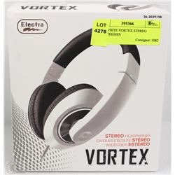 NEW WHITE VORTEX STEREO HEADPHONES