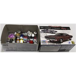 MODEL BUILDING KIT W/22 PAINTS, GLUES, X-