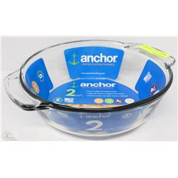 NEW ANCHOR 2QT OVEN TO TABLE USE GLASS DISH