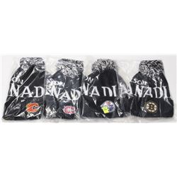 LOT OF 4 HOCKEY TOQUES