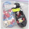 Image 1 : 2PK LADIES BALLERINA SLIPPERS W/ FACES