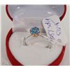 Image 1 : # 46 GENUINE SWISS BLUE TOPAZ  RING, SIZE 6.5