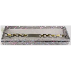 MEN'S STAINLESS STEEL AND GOLDTONE BRACELET