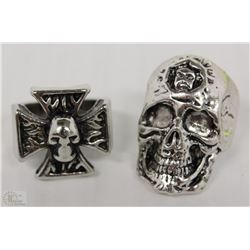 LOT OF 2 BIKER RINGS