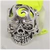 Image 1 : MEN'S HEAVY STAINLESS STEEL SKULL RING SZ10