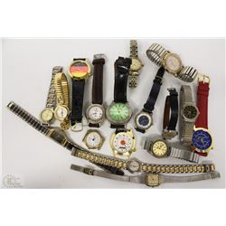 SMALL FLAT OF ASSORTED VINTAGE WATCHES
