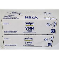 TWO BOXES OF MARIGOLD INDUSTRIAL POWDERED GLOVES