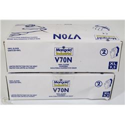 TWO BOXES OF MARIGOLD INDUSTRIAL POWDERED GLOVES