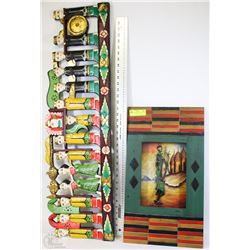 LOT WITH AFRICAN 3D WALL ART AND DECORATIVE WALL