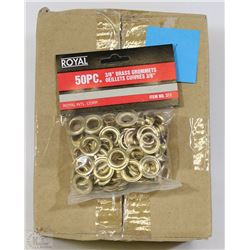 CASE OF ROYAL 50PC 3/8" BRASS GROMMETS