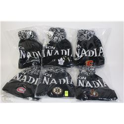 LOT OF 6 NHL TOQUES