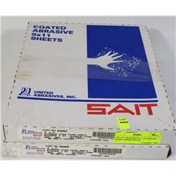 LOT OF 100 SAIT9"X11" ALUMINUM OXIDE PAPER SHEETS