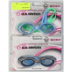 LOT OF 2 US DIVERS WOMENS GOGGLES